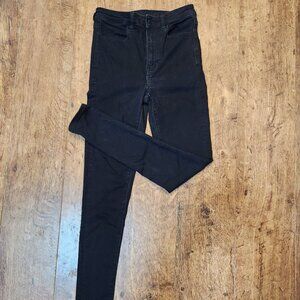 AMERICAN EAGLE Highest Rise Jegging Women's Black Jeans - Sz 6 Long